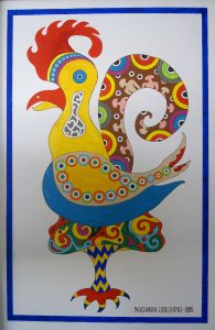 Rooster; acrylic on canvas by Nachman Libeskind
