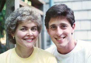 Jeremy with his mother Annette, 1989